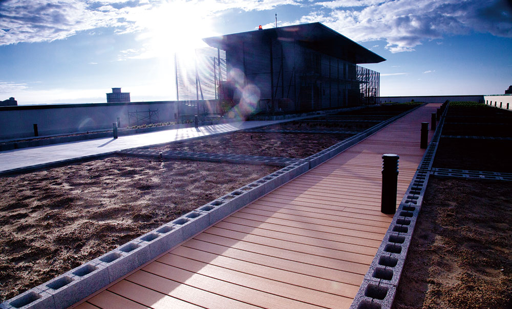 平台-Composite Decking-喻台生建築師事務所-中華郵政（淡水新市路郵局新建工程）頂樓設計規劃│氶鋒建材│Doozer Wood│WPC│優美木│塑膠木│環塑木│環保木│合成木│環保塑木│塑膠仿木│環保塑合木│木塑複合材料│綠建材